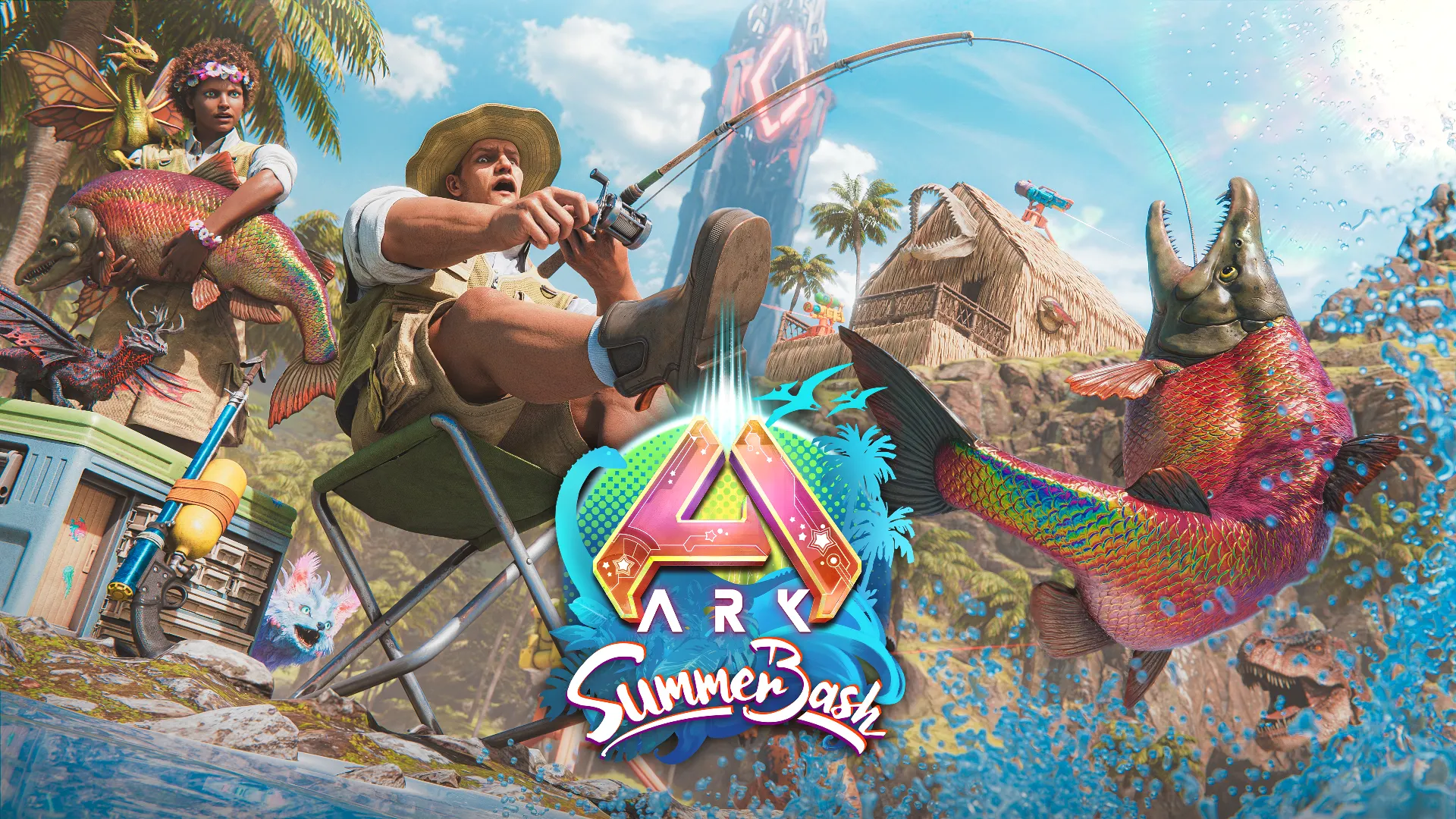 ark survival ascended summer bash 2025 key art