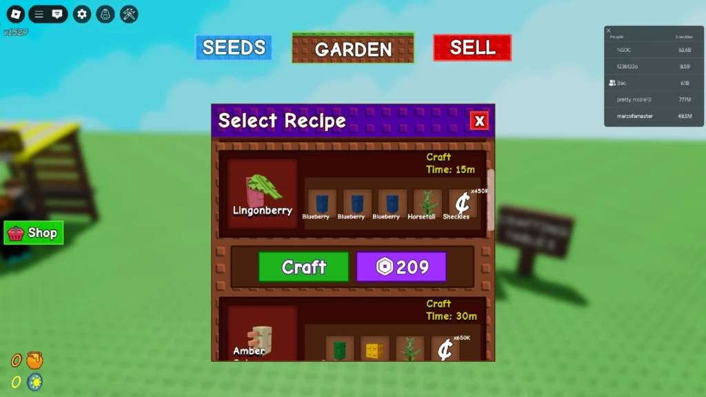 grow a garden farming simulator plant seed recipes