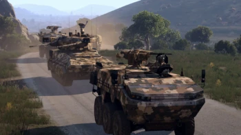 arma 3 game review screenshot military convoy