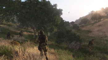 arma 3 game review screenshot forest combat